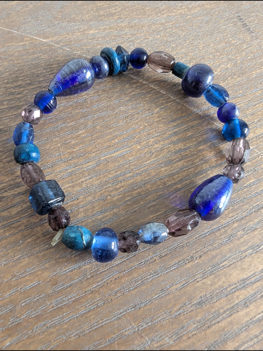 Blue Multi-Strand Beaded Stack Bracelet Set - Picture 5 of 8